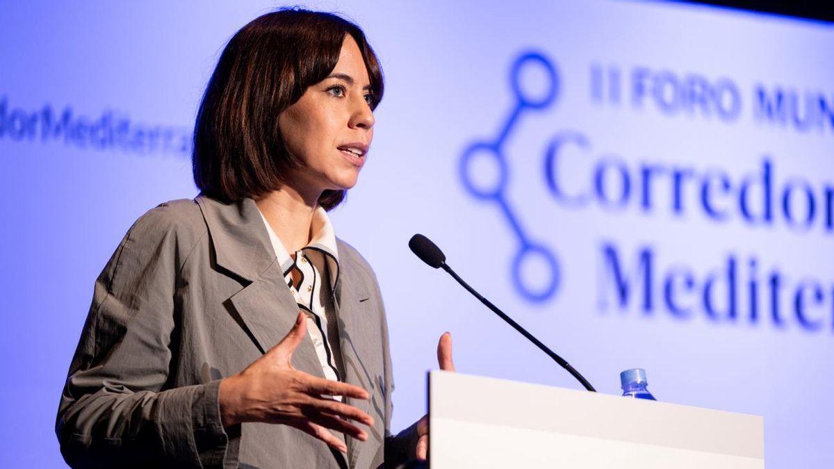 Diana Morant, durante su intervención en el II Formo Municipalista Corredor Mediterráneo celebrado en Villena.