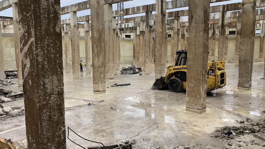 Finalizan las obras de demolición del depósito elevado en la ETAP de El Tojo que abastecía de agua a Santander
