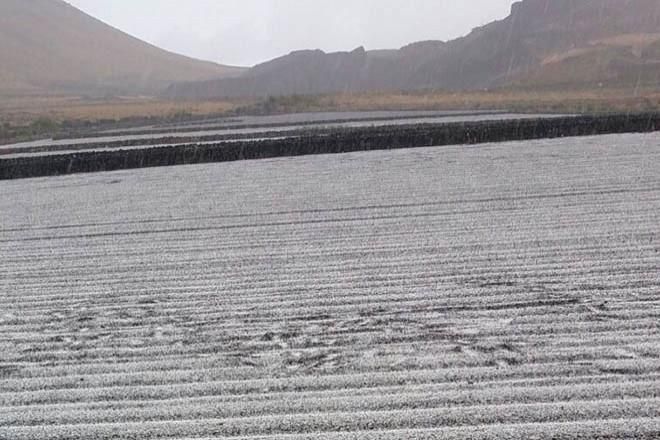 Granizo en Lanzarote.