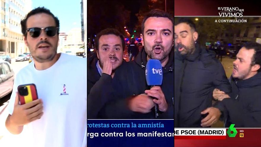 El acosador de los reporteros de TVE y laSexta en Ferraz ya hostigó a otro en julio por el voto por correo