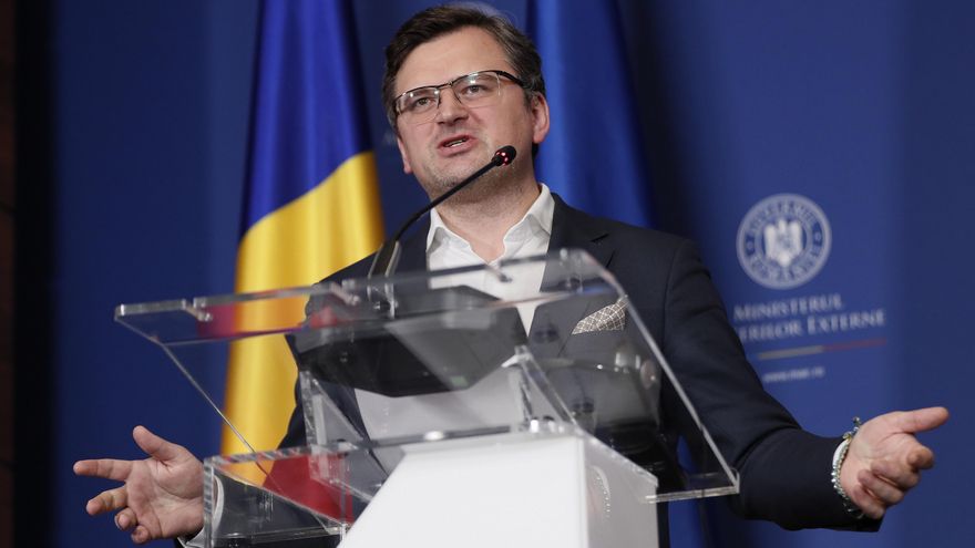 El ministro de Exteriores de Ucrania, Dmytro Kuleba, este viernes en BucarestEFE/EPA/ROBERT GHEMENT