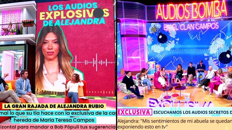'La familia' y 'Tardear' dan la misma "exclusiva": un audio de Alejandra Rubio llamando "subnormal" a Carmen Borrego