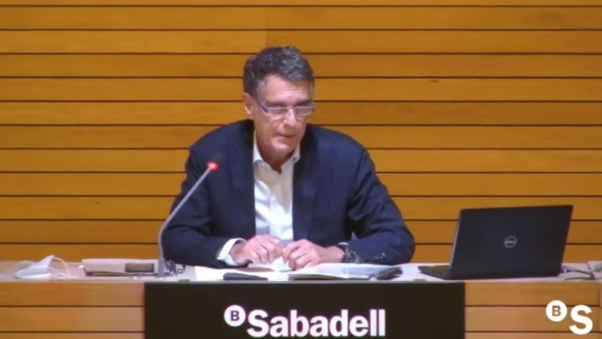 El CEO de Banco Sabadell, Jaime Guardiola, en la presentación de resultados del primer semestre de 2020.
