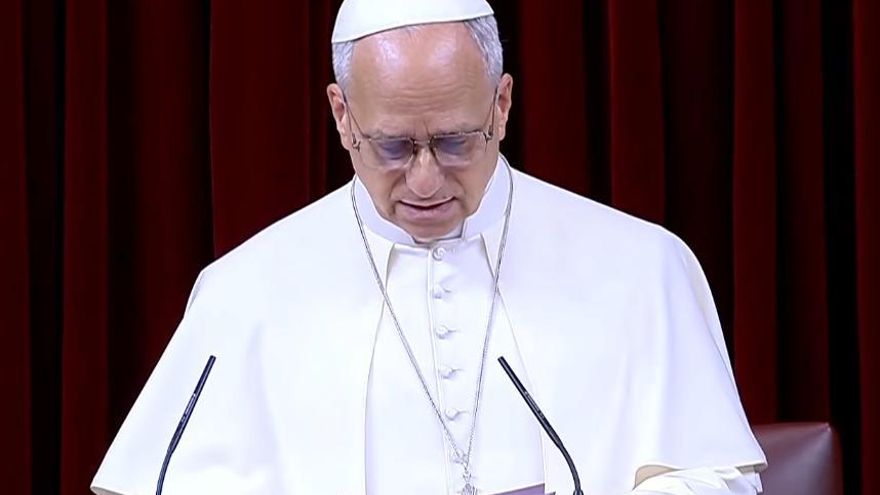 El Papa, durante su discurso en el Congreso.