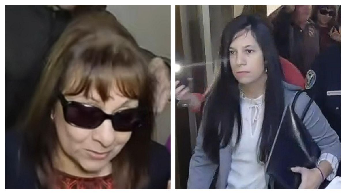 Graciela Molina de Cancio y Victoria Cancio, en Comodoro Py.