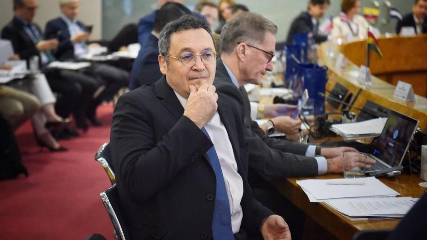El fiscal general del Estado, Álvaro García Ortiz, durante la inauguración de la 32ª Asamblea General Ordinaria de la AIAMP