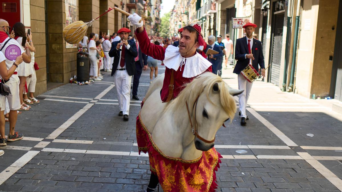 Imagen de la procesión de San Fermín.