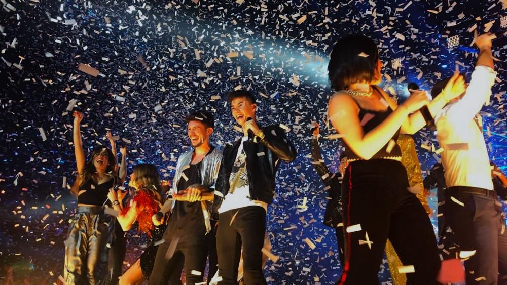 Final de fiesta del concierto que abría la gira de OT, en Madrid