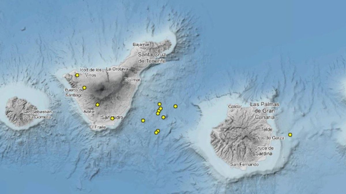 Canarias registra tres terremotos de baja magnitud en la última madrugada