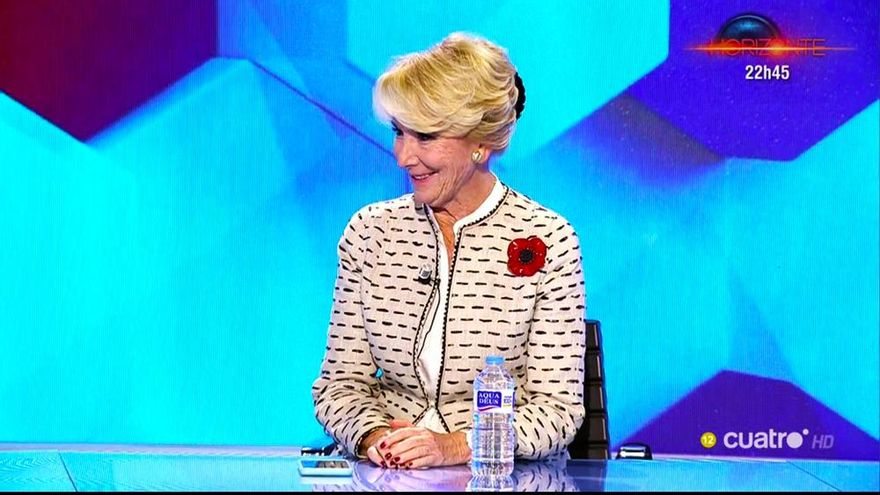 Así fue el hablador debut de Esperanza Aguirre en 'Todo es mentira', pese a Risto: "Está hablando el presentador, un momentito"