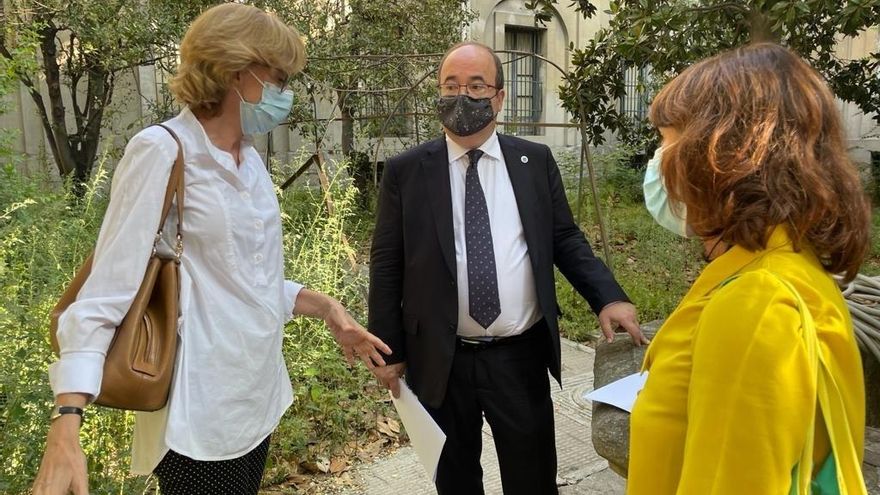 Iceta visita el antiguo edificio de Tabacalera de Madrid el pasado mes de agosto