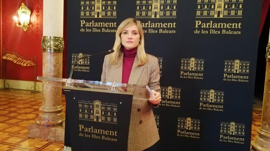 La portavoz de Cs en el Parlament balear, Patricia Guasp, tras la Junta de Portavoces.