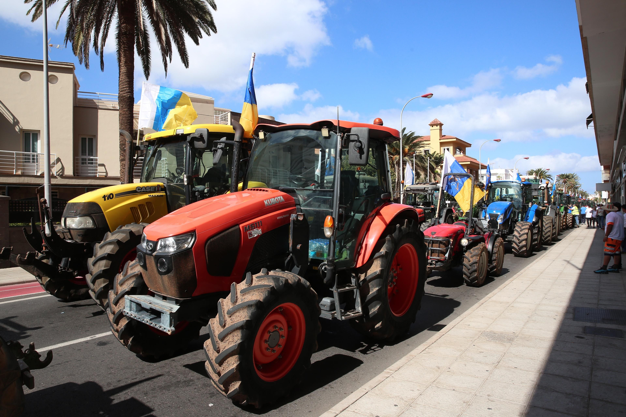 Así se vivió la protesta de agricultores y ganaderos en Gran Canaria