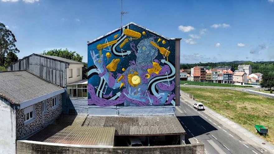 El 'boom' del muralismo en Galicia: arte contra el feísmo convertido en moda institucional impulsada por alcaldes