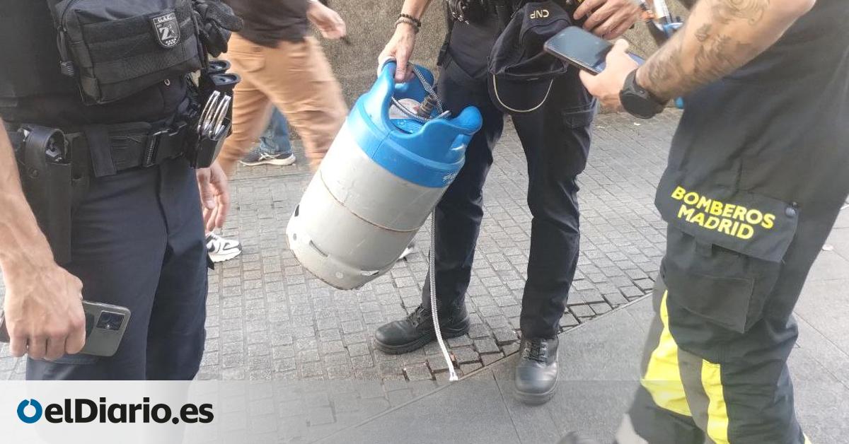 Detienen a un hombre atrincherado en un edificio de Gran Vía que amenazó con explotar una bombona de butano
