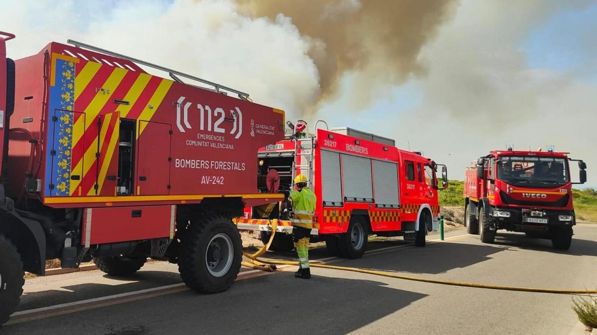 Los vecinos de El Saler pueden regresar a sus casas después de que los bomberos den por estabilizado el incendio