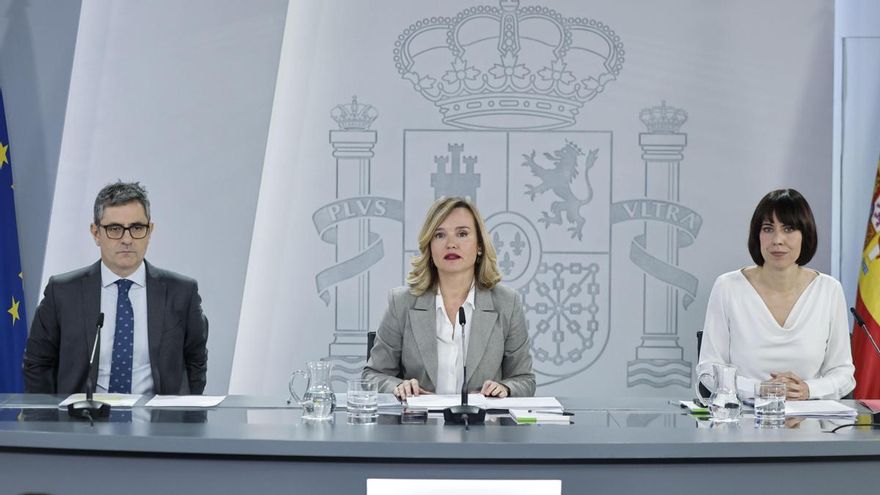 Rueda de prensa posterior a la reunión del Consejo de Ministros, este martes en Moncloa.