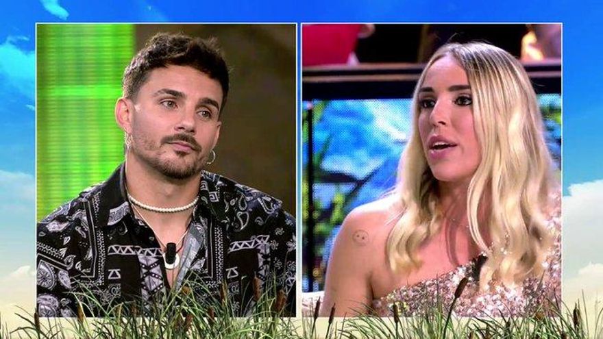 Manu y Danna, en el plató de 'Pesadilla en El Paraíso'