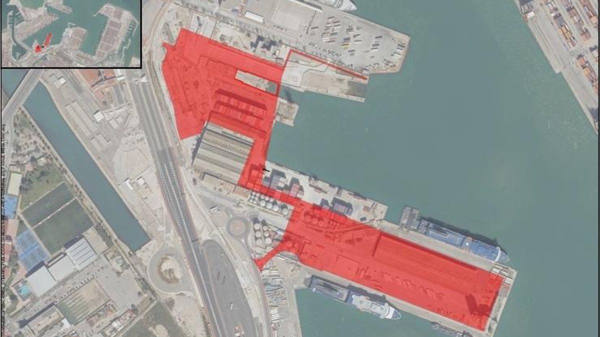 Ubicación de la futura terminal de pasajeros de MSC.