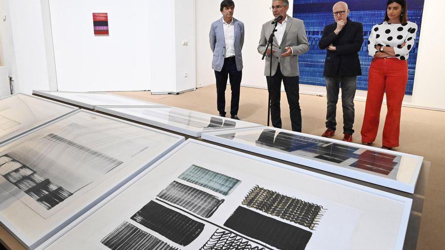 Inauguración de la exposición 'Breathing Bay' de Juan Uslé en el Palacete del Embarcadero