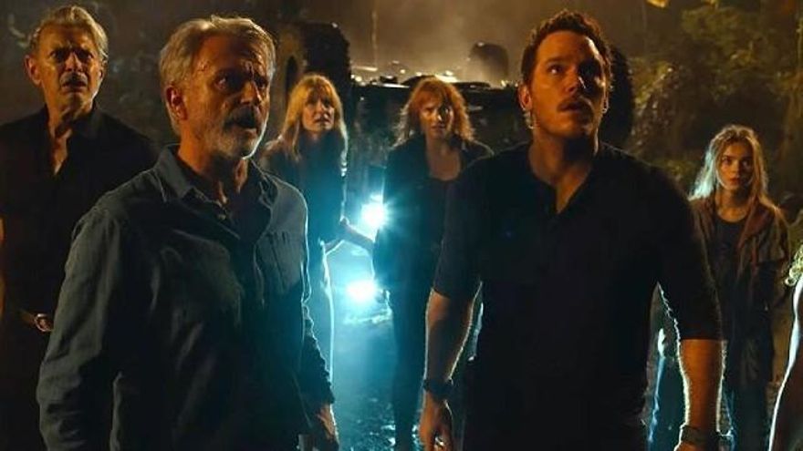 El reparto de la última entrega jurásica, con todos los clásicos.