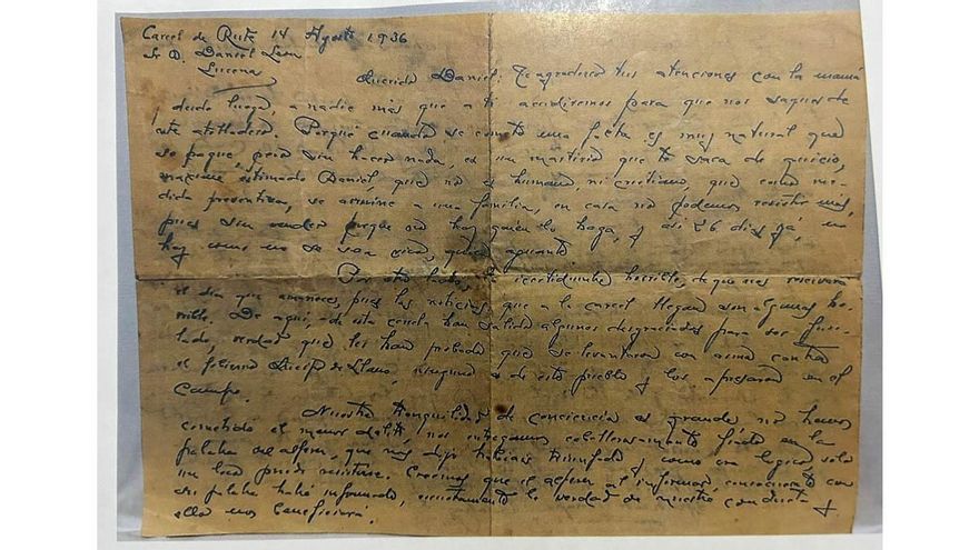 Una carta antes de ser fusilado y la búsqueda de su familia hasta dar con la fosa donde hallar sus restos