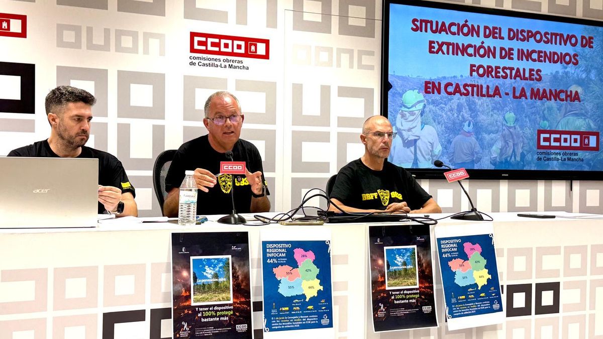 Rueda de prensa de los representantes de CCOO en GEACAM