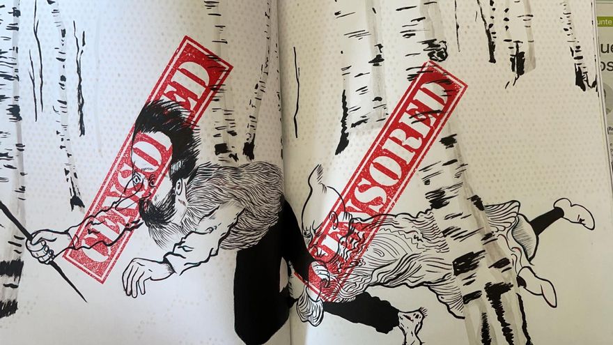 Los vigilantes de la imagen de Tintin cierran una exposición inspirada en él