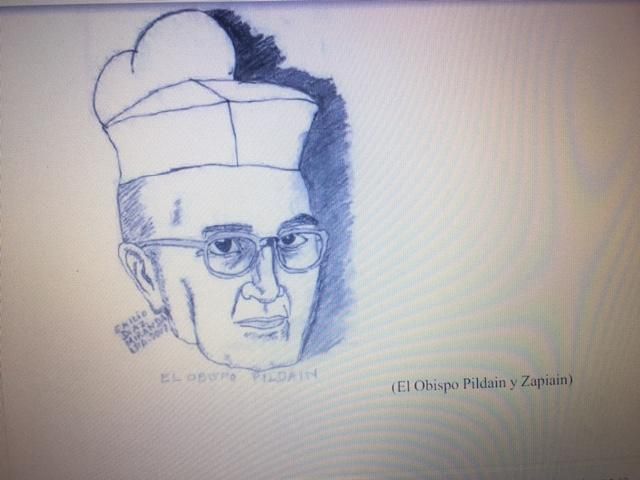Dibujo del obispo Antonio Píldain y Zapiain