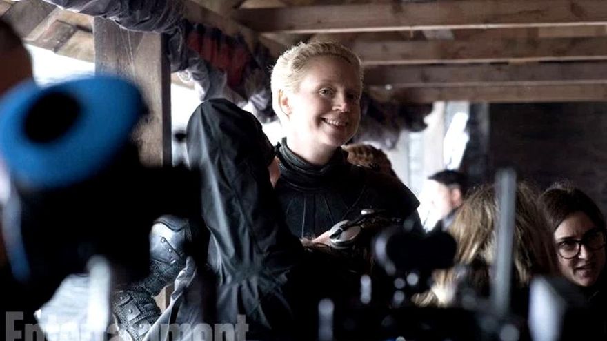 Gwendoline Christie en el set de 'Juego de Tronos'