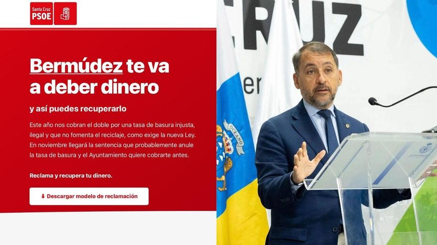 La tasa de basura abre una nueva batalla en Santa Cruz: Bermúdez acusa al PSOE de "engañar" a los vecinos mientras Hernández anima a recurrir