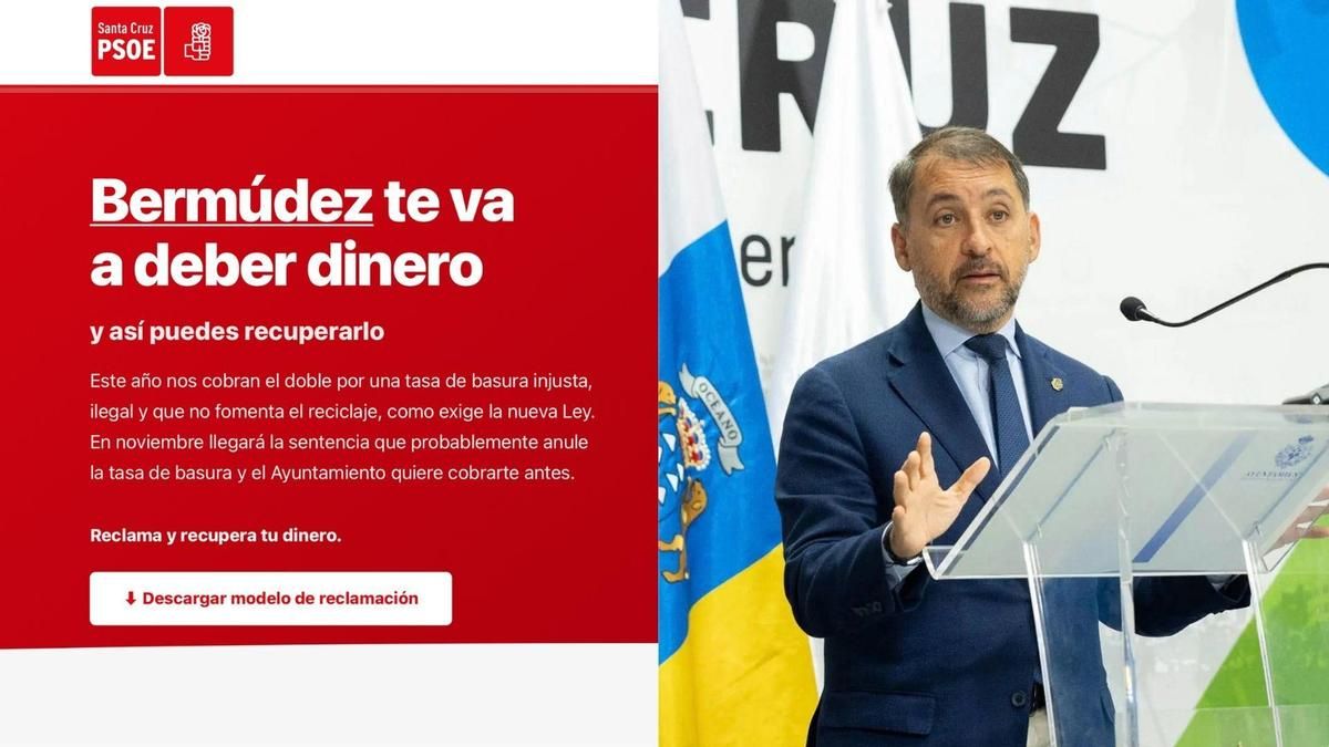 La tasa de basura abre una nueva batalla en Santa Cruz: Bermúdez acusa al PSOE de "engañar" a los vecinos mientras Hernández anima a recurrir