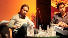 Pablo Iglesias en la presentación de Podemos en Toledo