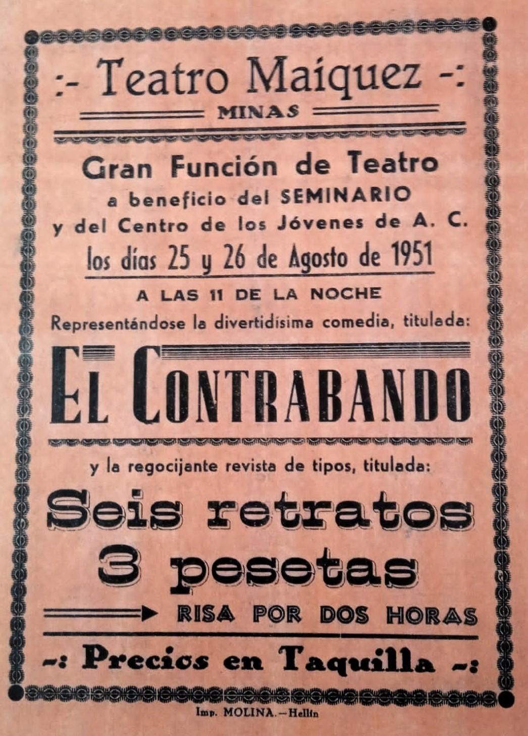 Cartel Teatro y Cine Maiquez