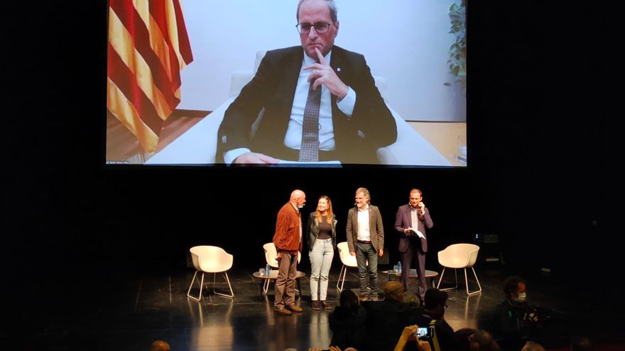 Ibarretxe reaparece con Torra y Cuixart y con una defensa cerrada del derecho de autodeterminación del pueblo vasco