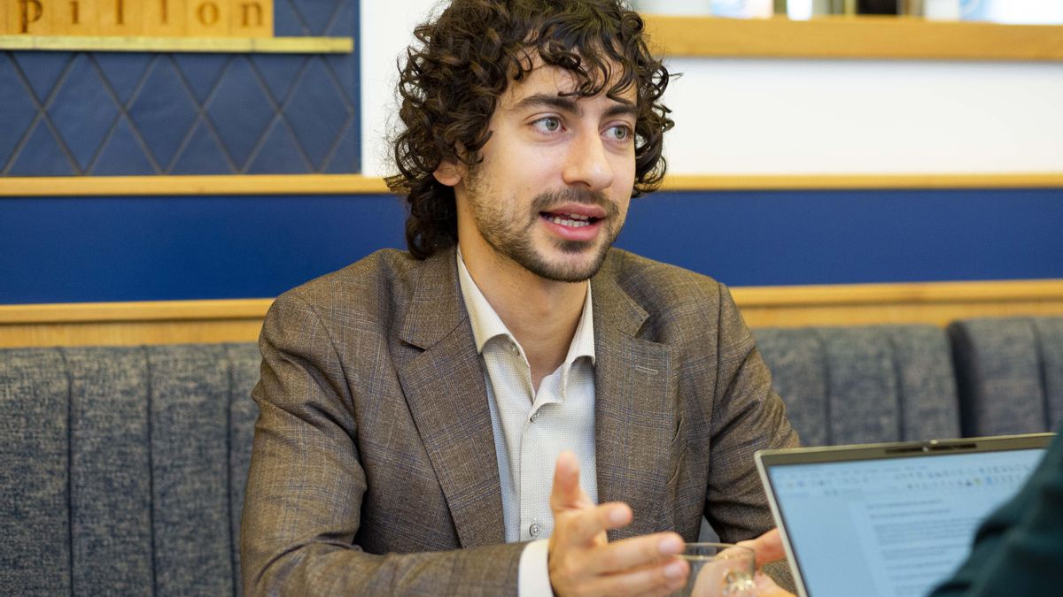 El periodista Gabriele Nunzati durante la entrevista con elDiario.es.