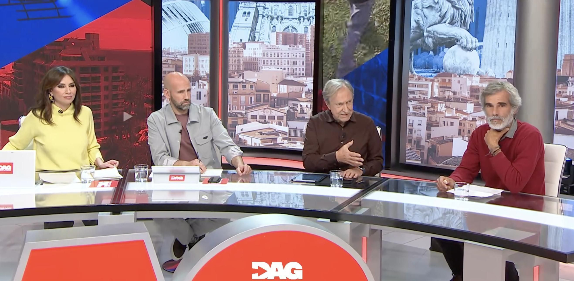 Fran Concepción (d) en el programa 'Directo al grano'. TVE