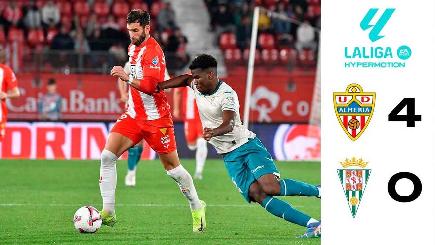 El Córdoba CF continúa siendo el mismo y cae de manera clara ante el Almería
