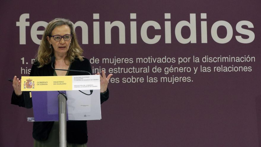 La delegada del Gobierno contra la Violencia de Género, Victoria Rosell, comparece este jueves para informar de los datos de feminicidios de 2022. EFE/Eduardo Oyana