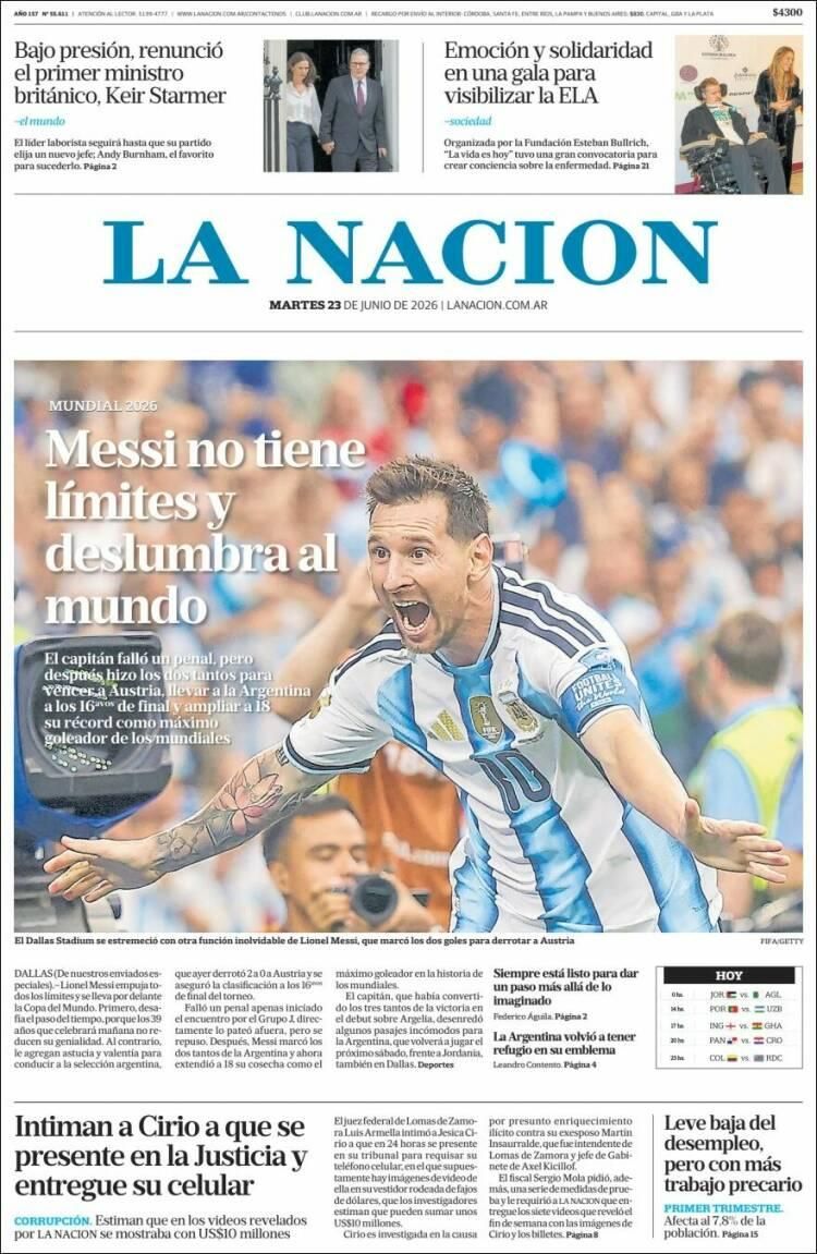 Los diarios del mundo, a los pies de un Messi eterno