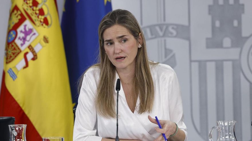 La vicepresidenta tercera y ministra para la Transición Ecológica y el Reto Demográfico, Sara Aagesen durante la rueda de prensa posterior a la reunión del Consejo de Ministros, este martes