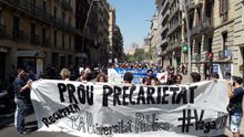 Manifestación del profesorado de la UB contra la precariedad de los asociados