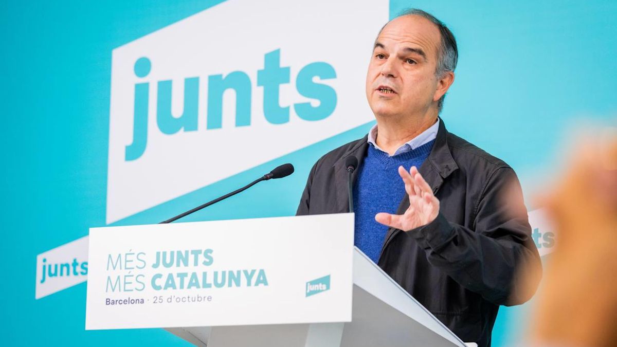 El secretario general de Junts, en el acto de este sábado con alcaldes