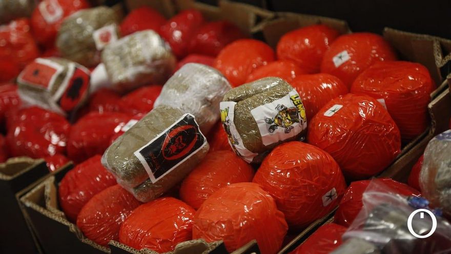 Las 22 toneladas de hachís incautadas en Córdoba y Málaga iban camufladas como tomates con destino a Francia