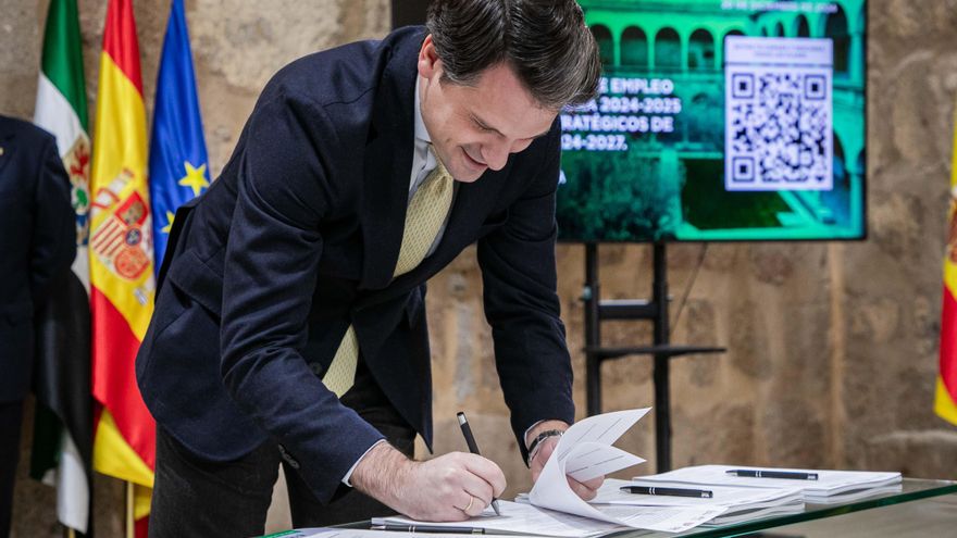 Extremadura movilizará más de 640 millones en un nuevo plan de empleo firmado con los agentes sociales