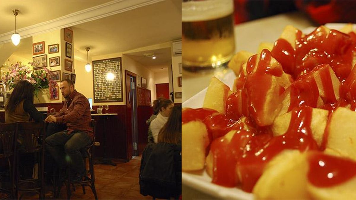 Díptico local y patatas bravas