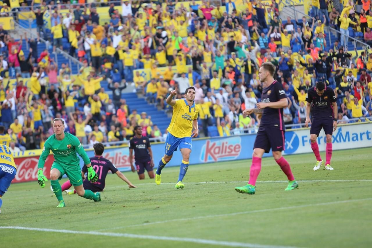 Partido entre la UD Las Palmas y FC Barcelona. Alejandro Ramos.