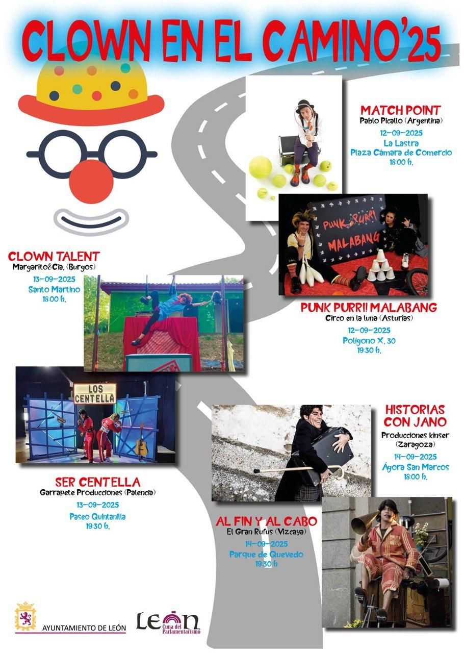 Programa de Clown en el Camino 2025 en León.