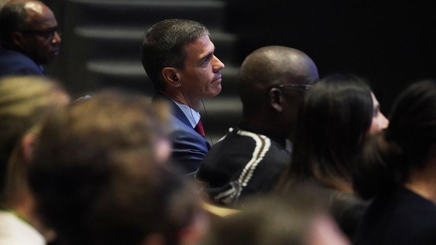 Pedro Sánchez durante la inauguración de la IX Cumbre Global de la Alianza de Gobierno Abierto (OGP) 2025, en el Palacio de Congresos Europa.