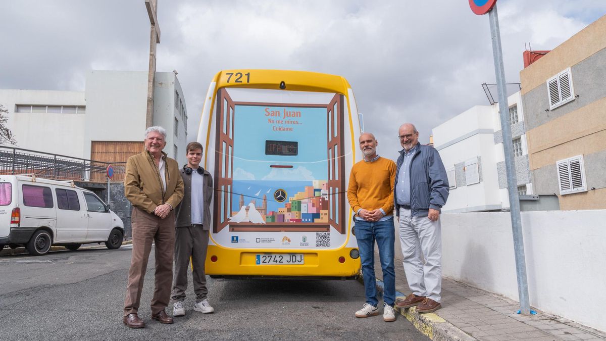 Guaguas Municipales respalda la difusión de apoyo al barrio de San Juan